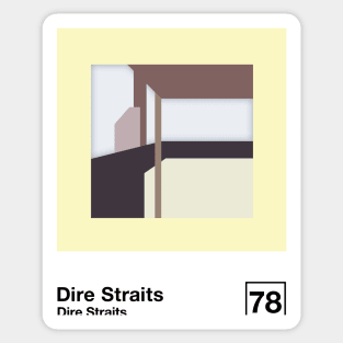 Dire Straits / Minimalist Style Graphic Poster Design Sticker